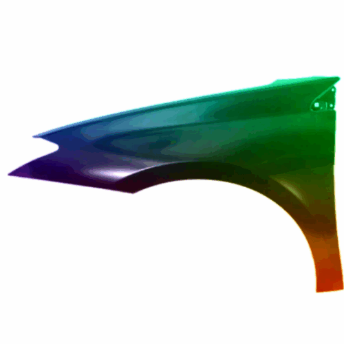 Parafango anteriore sinistro per Renault Laguna III 2007-2015 verniciato nel colore desiderato