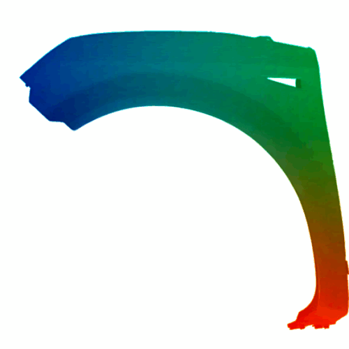 Parafango anteriore sinistro per Renault Scenic II 2003-2009 verniciato nel colore desiderato