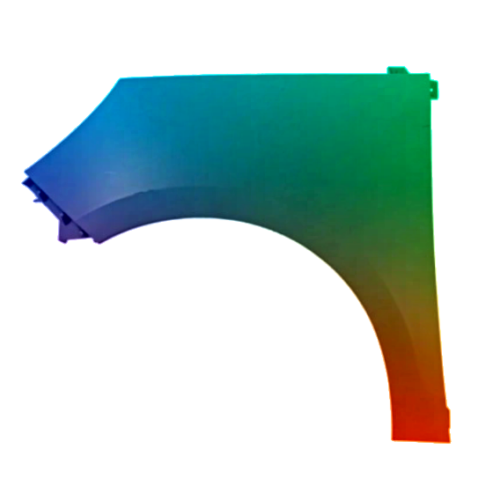 Parafango anteriore sinistro per Renault Scenic III 2012-2016 verniciato nel colore desiderato