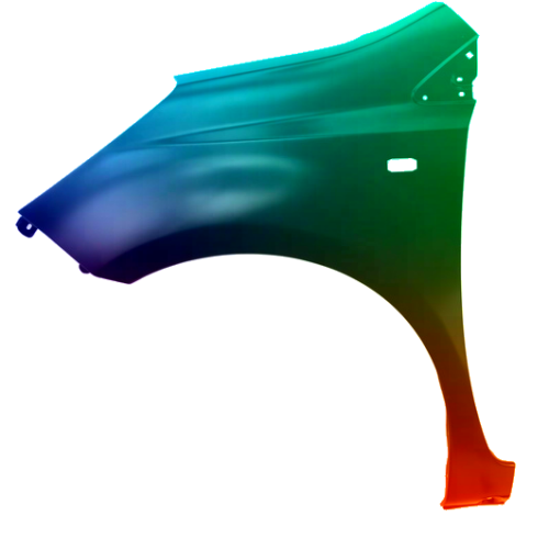 Parafango anteriore sinistro per NISSAN NOTE E11 05-09 verniciato nel colore desiderato