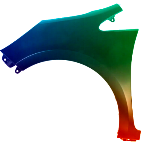 Parafango anteriore sinistro per Kia Rio (UB) 2011-2016 verniciato nel colore desiderato