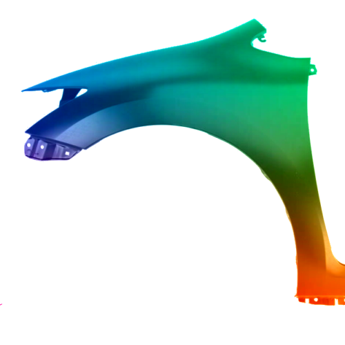 Parafango anteriore sinistro per Toyota Auris (E15) 2010-2012 verniciato nel colore desiderato