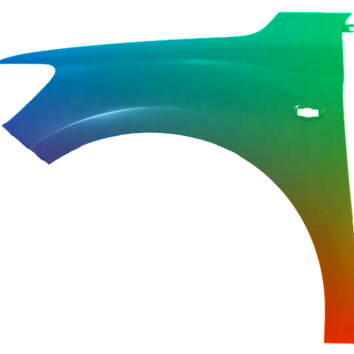 Parafango anteriore sinistro per Citroen C-Elysee 2012-2017 verniciato nel colore desiderato