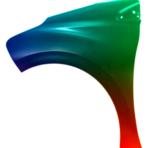 Parafango anteriore sinistro per Peugeot 208 2012-2019 verniciato nel colore desiderato