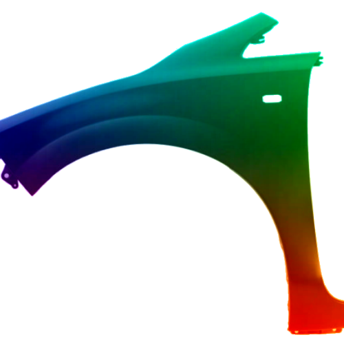Parafango anteriore sinistro per Nissan Leaf 2010-2018 verniciato nel colore desiderato