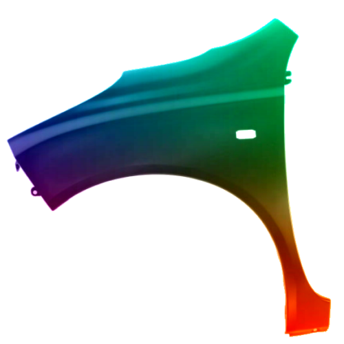 Parafango anteriore sinistro per Nissan Micra (K12) 2003-2010 verniciato nel colore desiderato