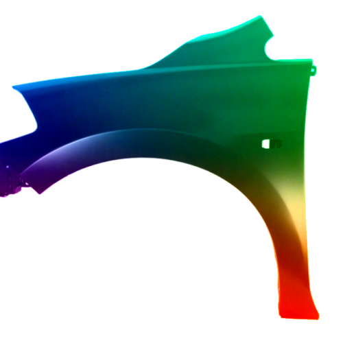 Parafango anteriore sinistro per Nissan Tiida (C11X/SC11X) Dal 2007 verniciato nel colore desiderato