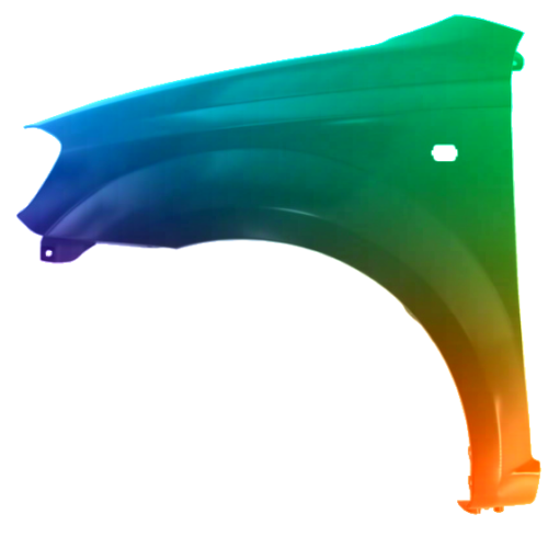 Parafango anteriore sinistro per Chevrolet Aveo SDN (T250) 2006-2011 verniciato nel colore desiderato