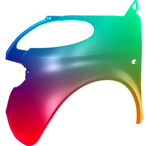 Parafango anteriore sinistro per Alettone Smart Fortwo/City Coupe/Cabrio (MC01) 1998-2006 verniciato nel colore desiderato